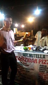 nutella and banana pancake in Stonetown, check out the size of the banana!